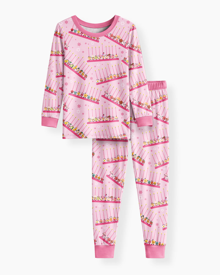Hanukkah Cozy Night Bamboo Two Piece Long Sleeve Pajama Set
