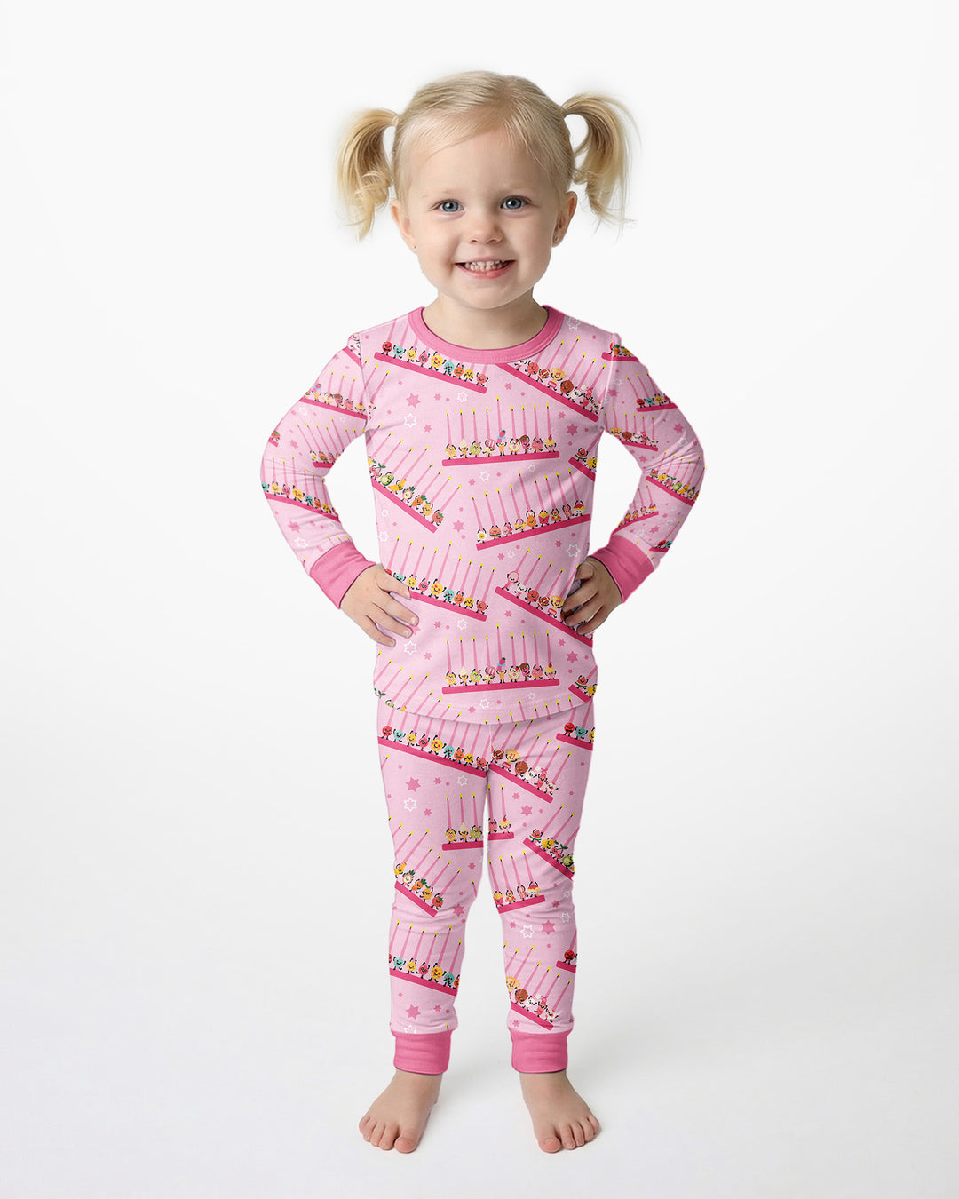 Hanukkah Cozy Night Bamboo Two Piece Long Sleeve Pajama Set