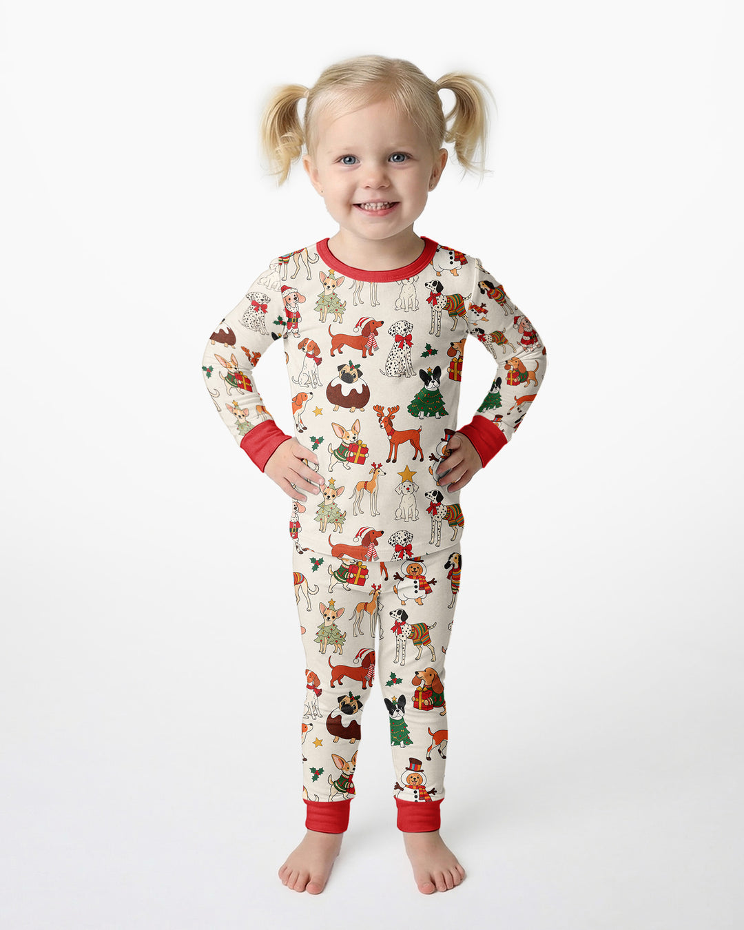 Santa Paws Parade Bamboo Two Piece Long Sleeve Pajama Set