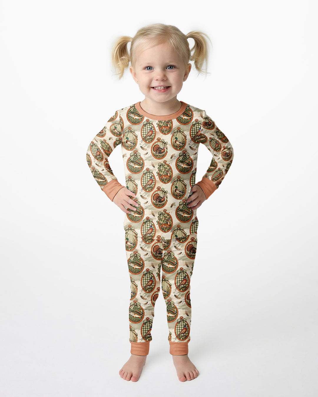 It's Hunting Season Vintage Bamboo Two Piece Long Sleeve Pajama Set