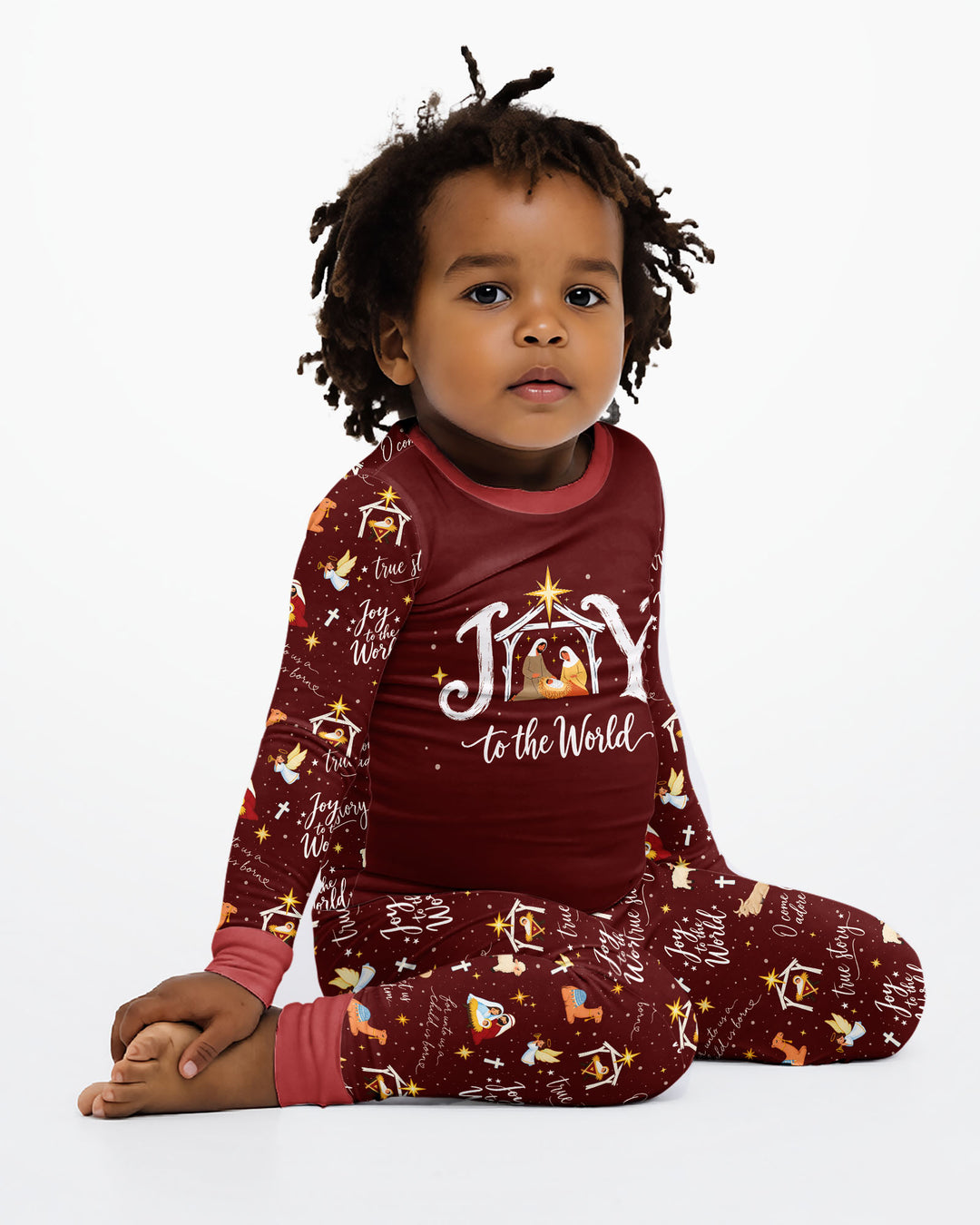Joy To The World Bamboo Two Piece Long Sleeve Pajama Set