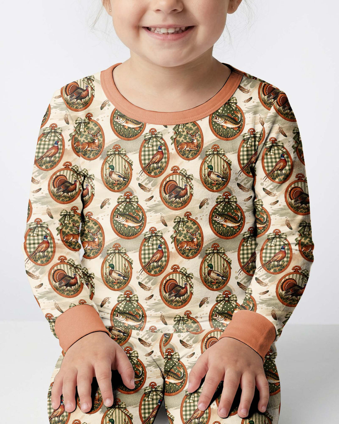 It's Hunting Season Vintage Bamboo Two Piece Long Sleeve Pajama Set