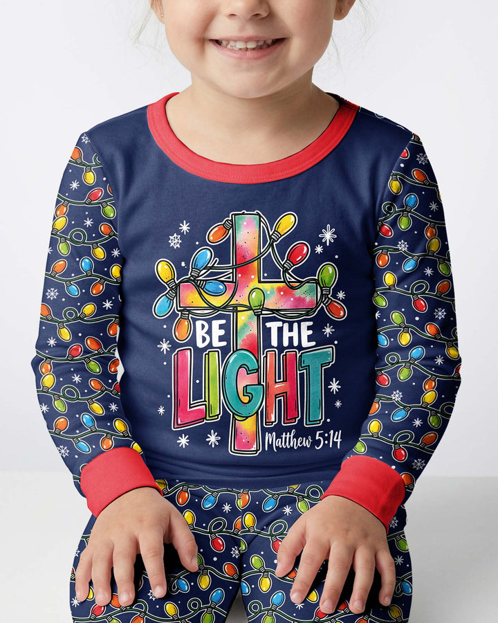 Christian Cross Be The Light Bamboo Two Piece Long Sleeve Pajama Set