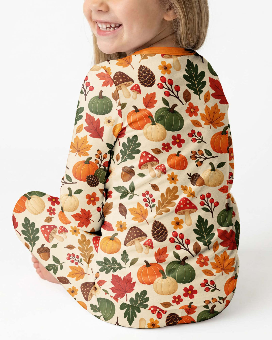 Cozy Forest Fall Bamboo Two Piece Long Sleeve Pajama Set
