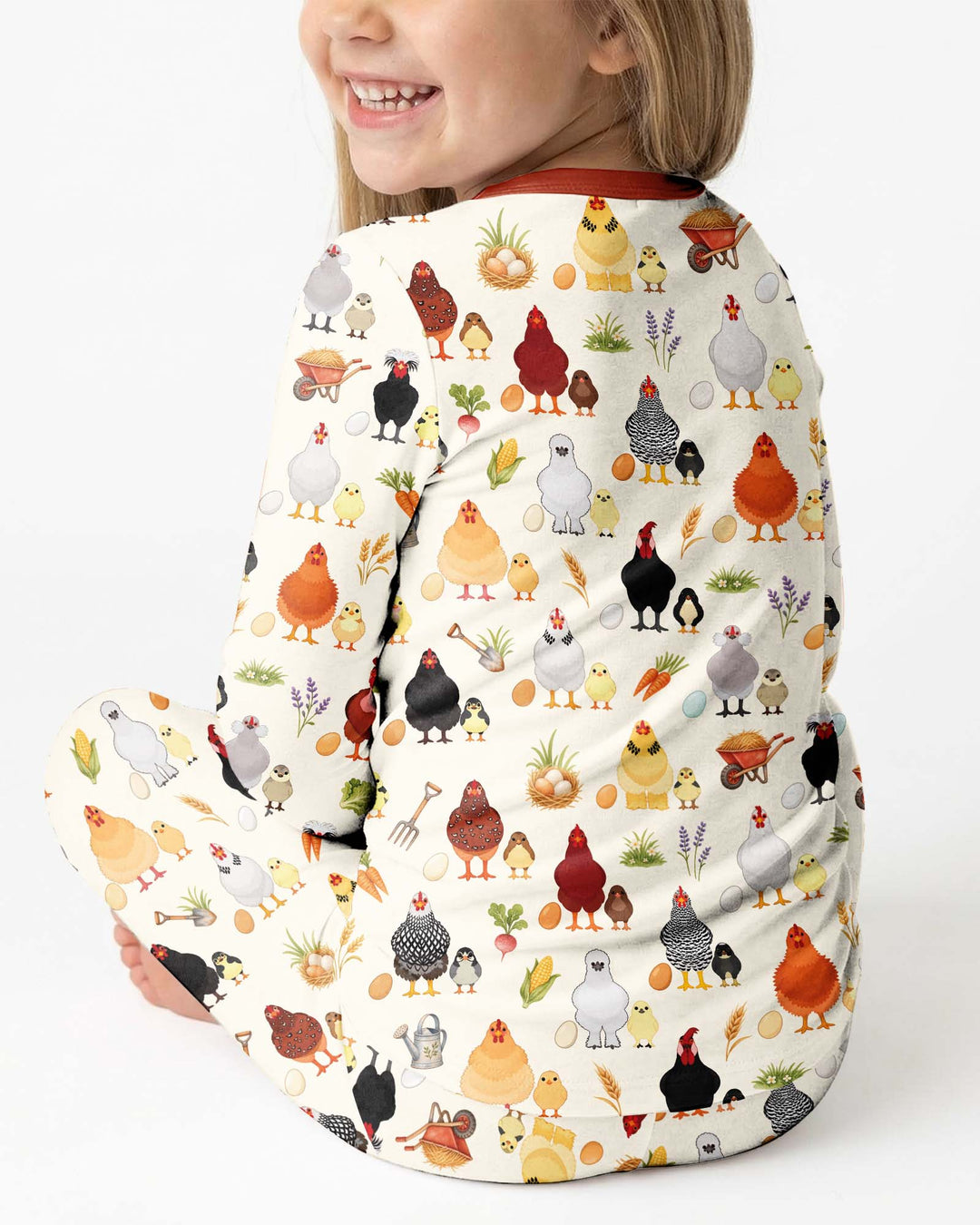 Chicks & Eggs Bamboo Two Piece Long Sleeve Pajama Set