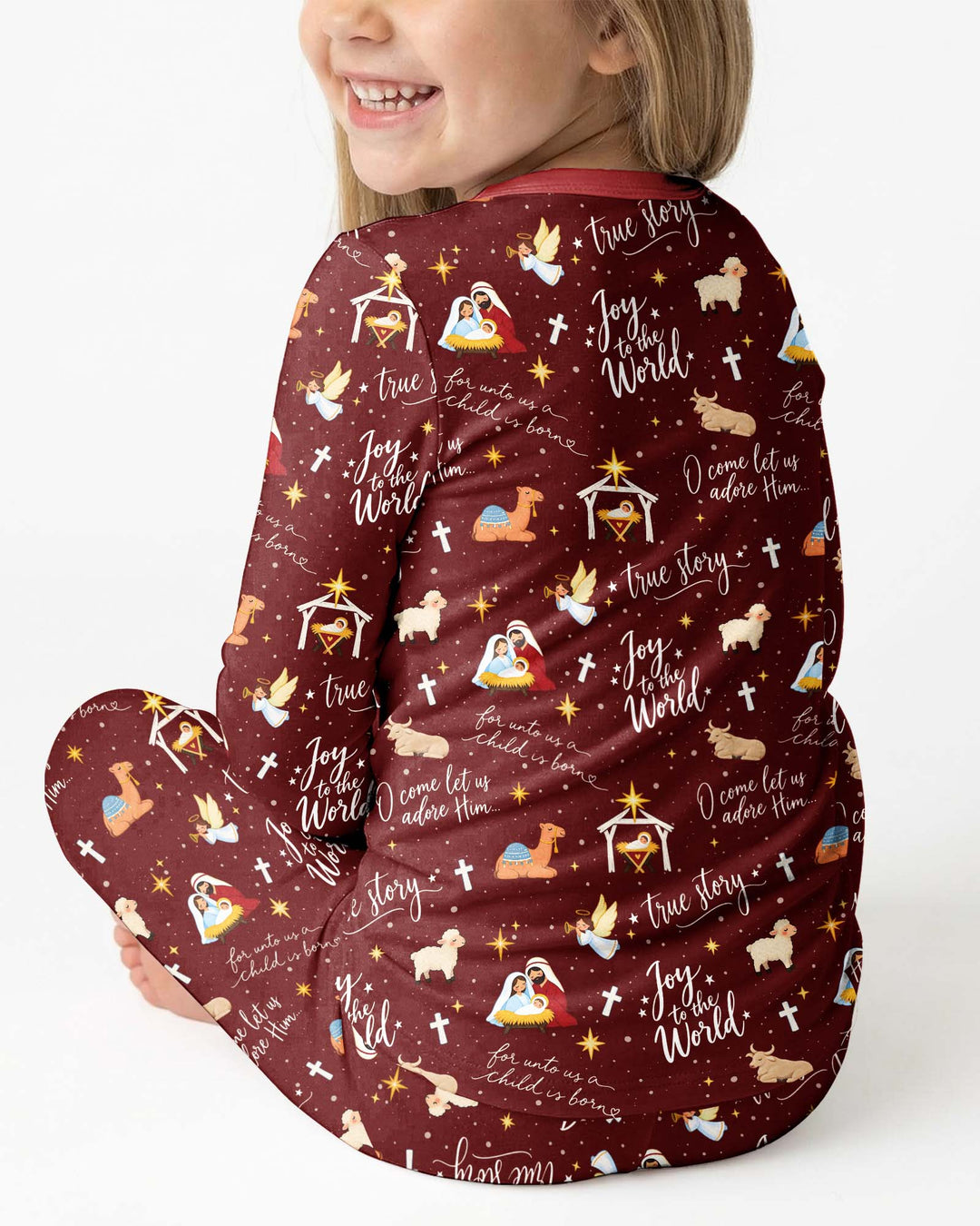 Joy To The World Bamboo Two Piece Long Sleeve Pajama Set