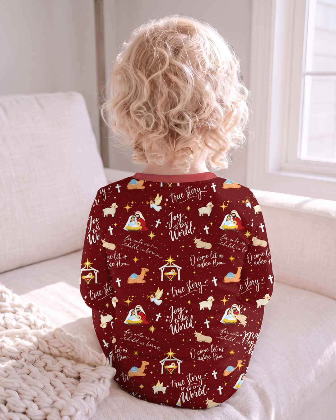 Joy To The World Bamboo Two Piece Long Sleeve Pajama Set