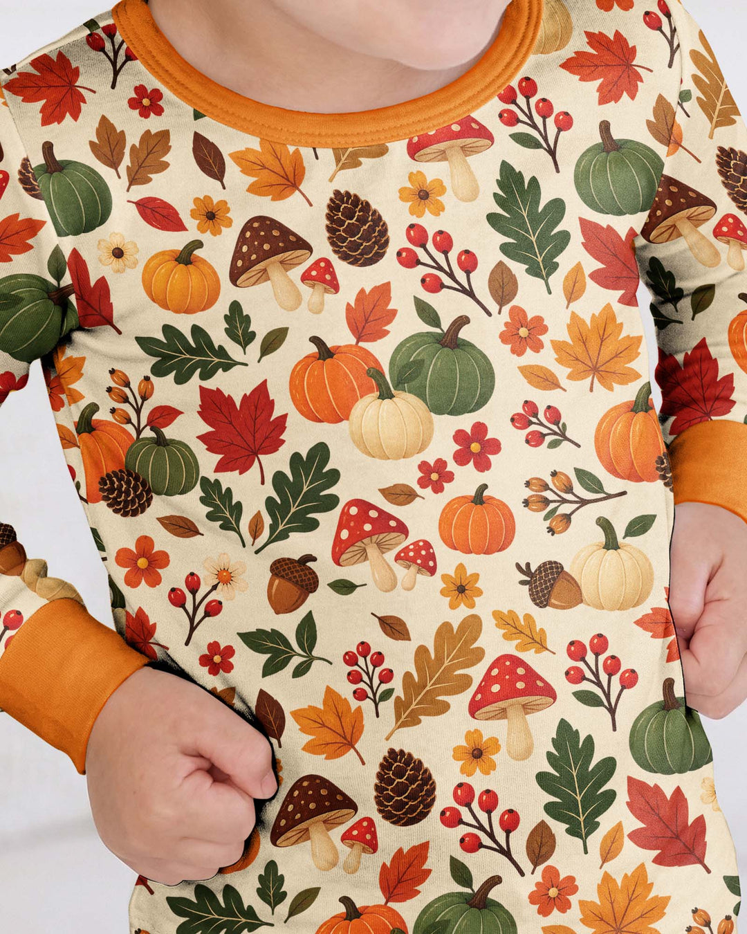 Cozy Forest Fall Bamboo Two Piece Long Sleeve Pajama Set