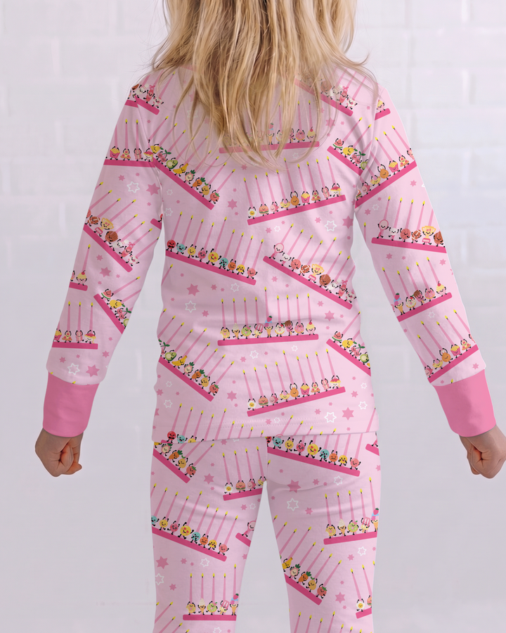 Hanukkah Cozy Night Bamboo Two Piece Long Sleeve Pajama Set