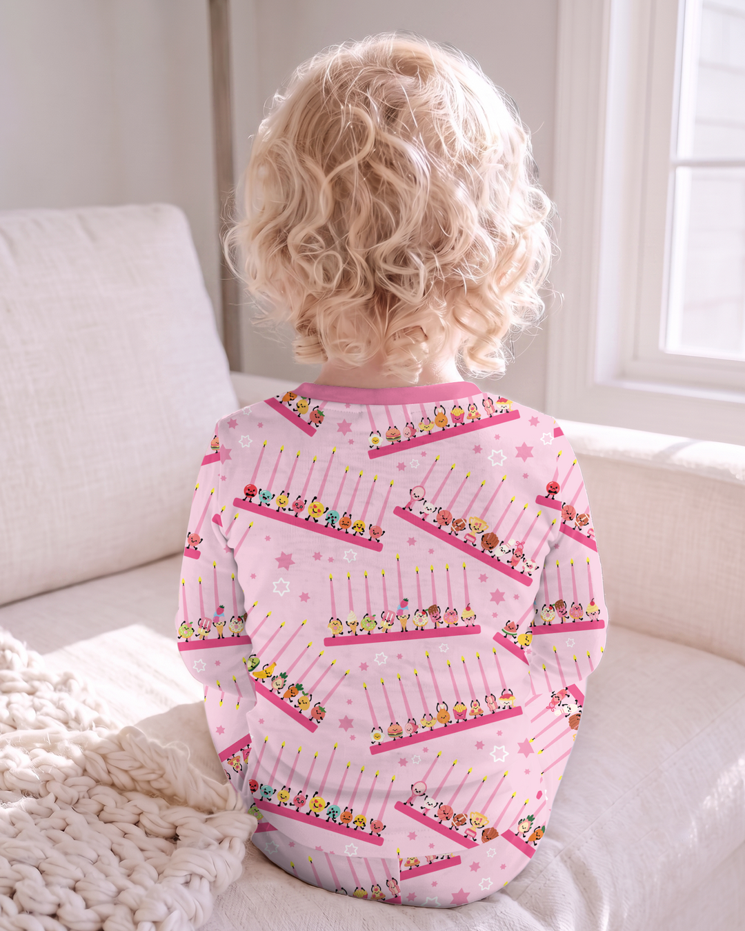 Hanukkah Cozy Night Bamboo Two Piece Long Sleeve Pajama Set