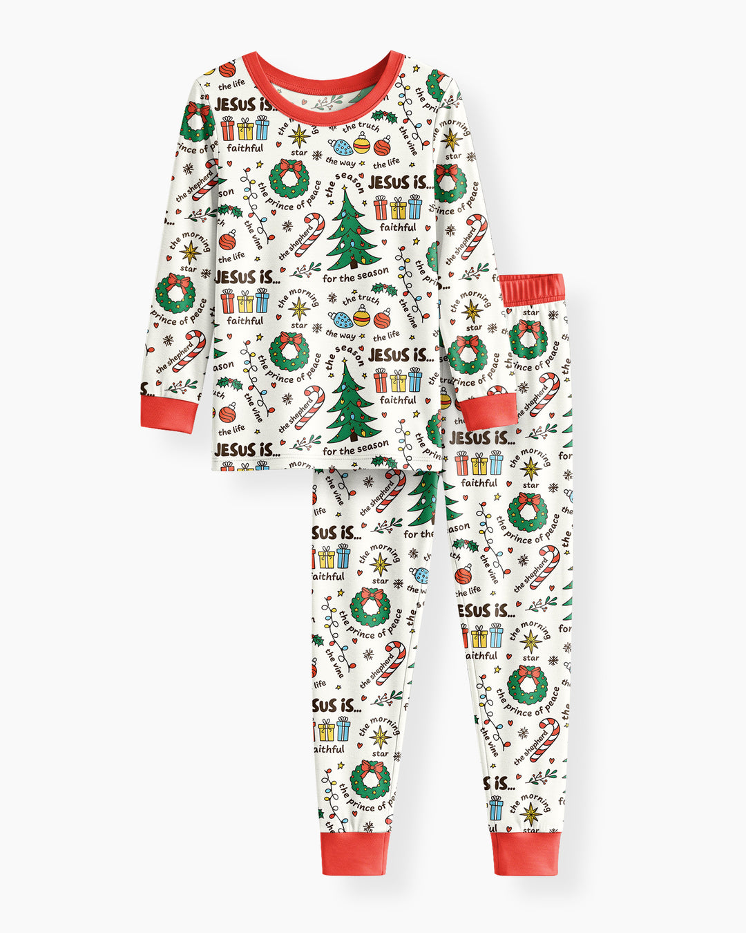 Christmas Jesus Is... Bamboo Two Piece Long Sleeve Pajama Set