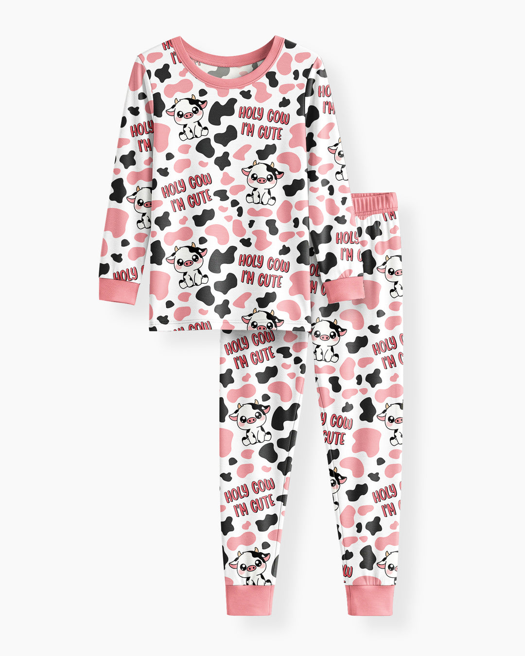 Holy Cow I'm Cute Bamboo Two Piece Long Sleeve Pajama Set