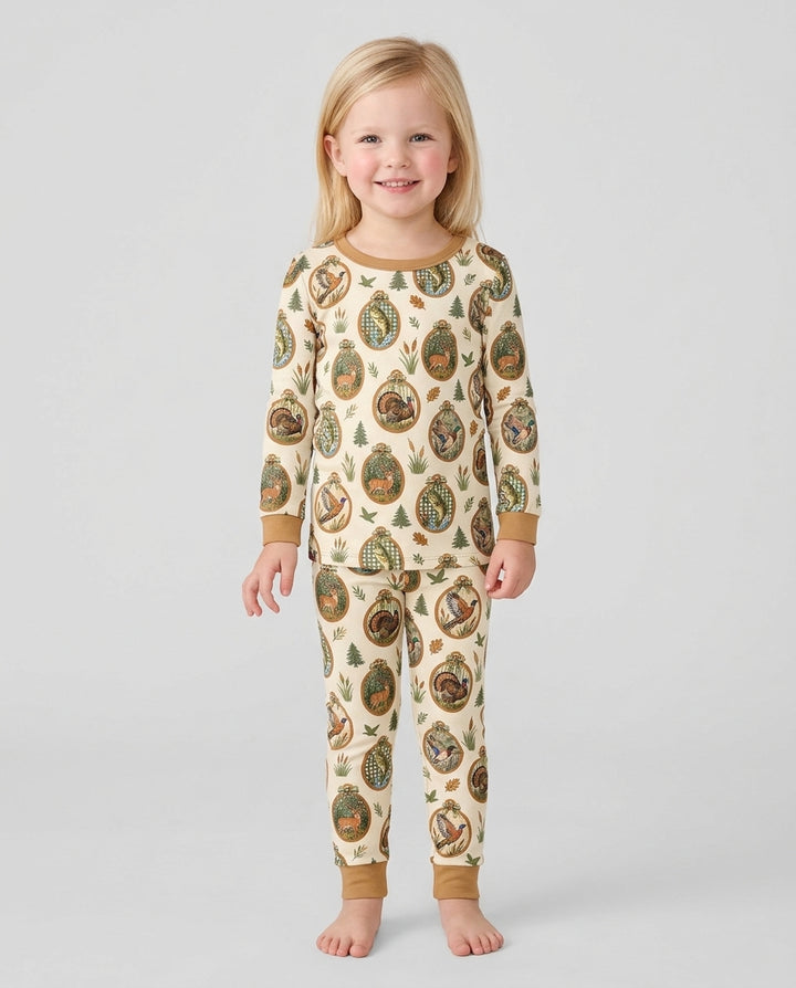 Hunting Season Family Matching Bamboo Two Piece Long Sleeve Pajama Set