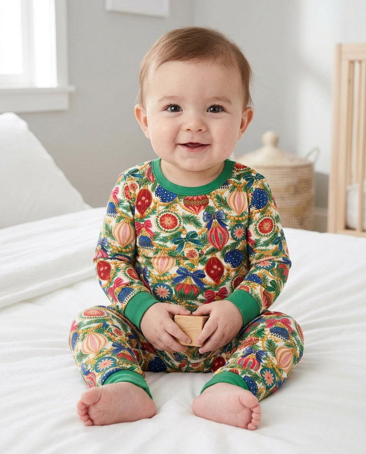 Vintage Ornament Magic Bamboo Two Piece Long Sleeve Pajama Set