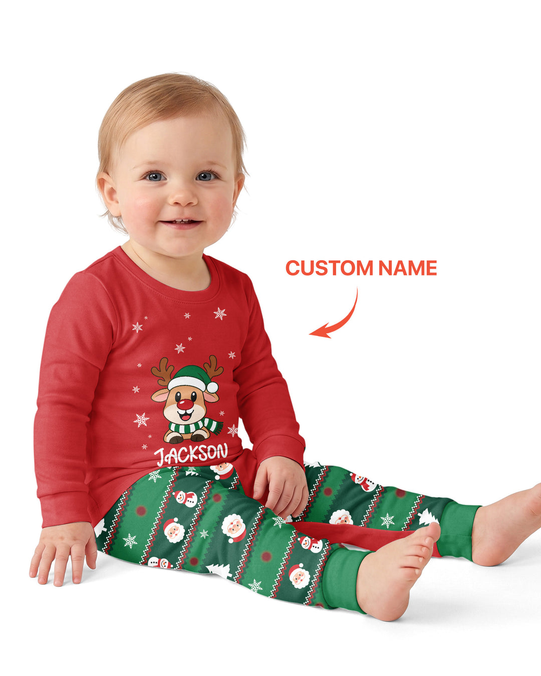 Merry Reindeer Bamboo Two Piece Long Sleeve Pajama Set