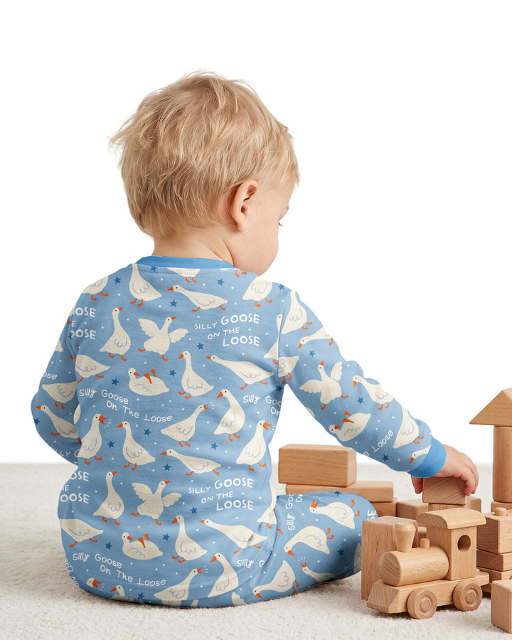 Silly Goose On The Loose Bamboo Two Piece Long Sleeve Pajama Set