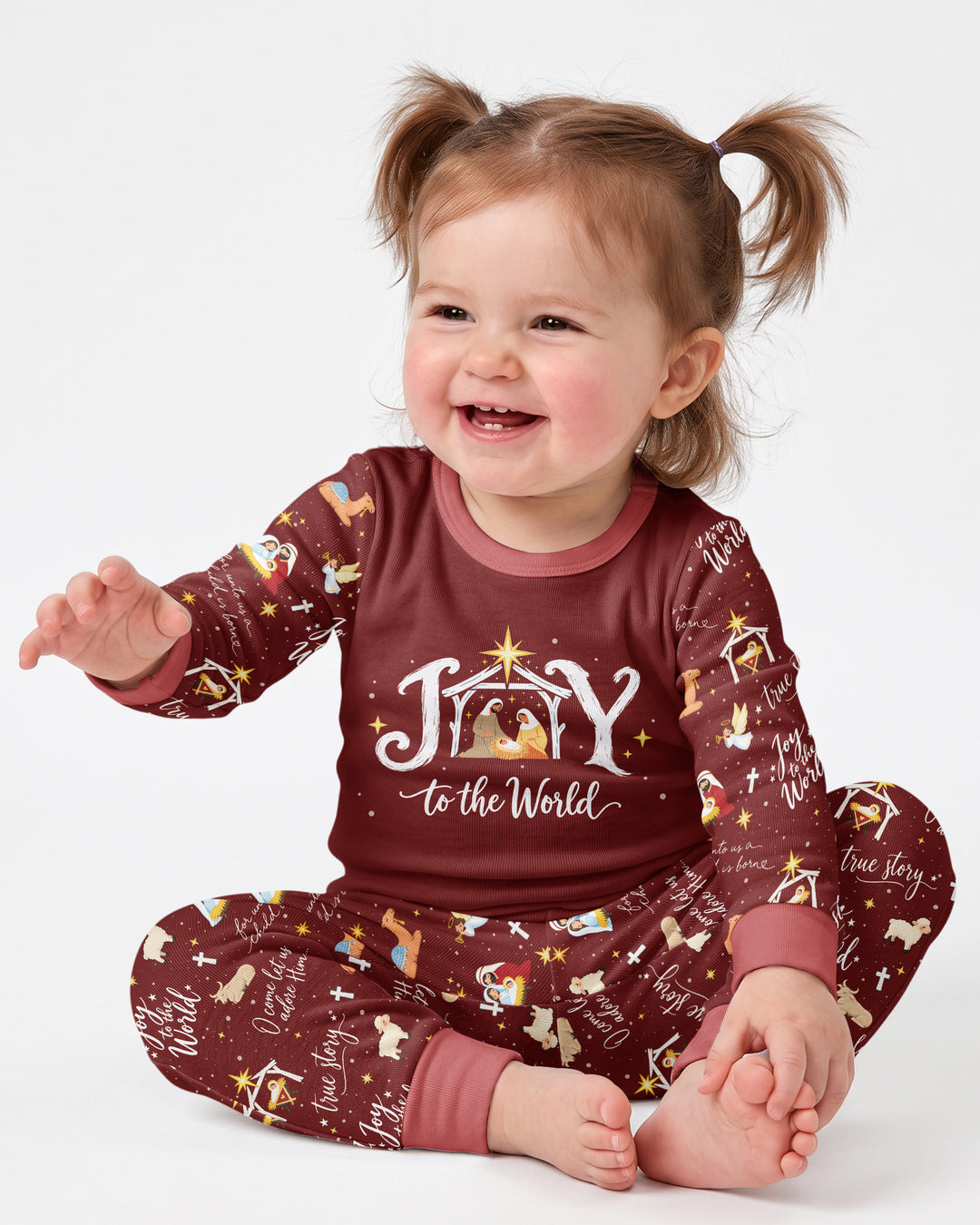 Joy To The World Bamboo Two Piece Long Sleeve Pajama Set