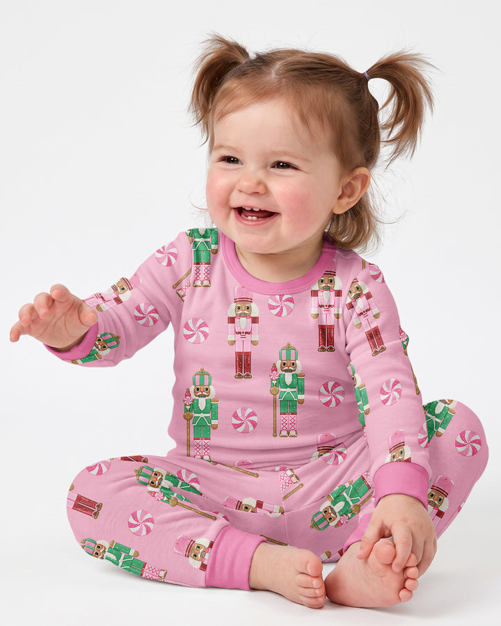Pink Nutcracker Dreams Bamboo Two Piece Long Sleeve Pajama Set