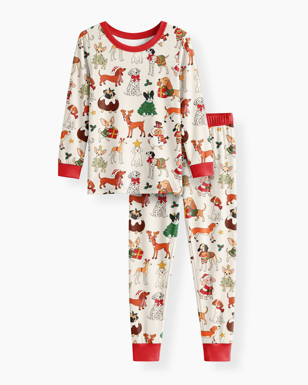 Santa Paws Parade Bamboo Two Piece Long Sleeve Pajama Set