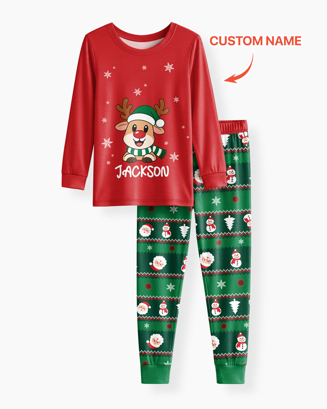 Merry Reindeer Bamboo Two Piece Long Sleeve Pajama Set