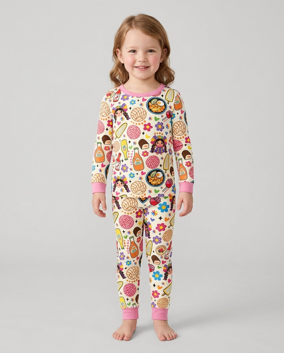 Little Mexican Fiesta Bamboo Two Piece Long Sleeve Pajama Set