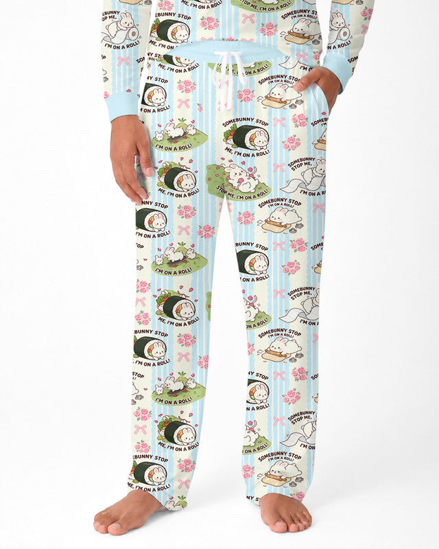 Bunny On A Roll Bamboo Men Pajama Set