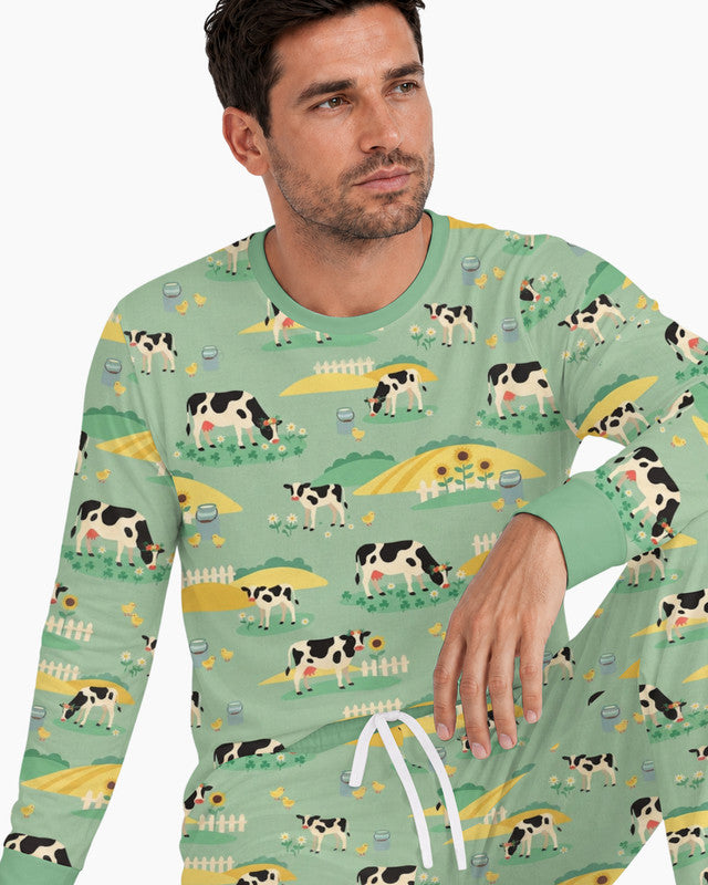 Pasture Sunlit Waltz Bamboo Men Pajama Set