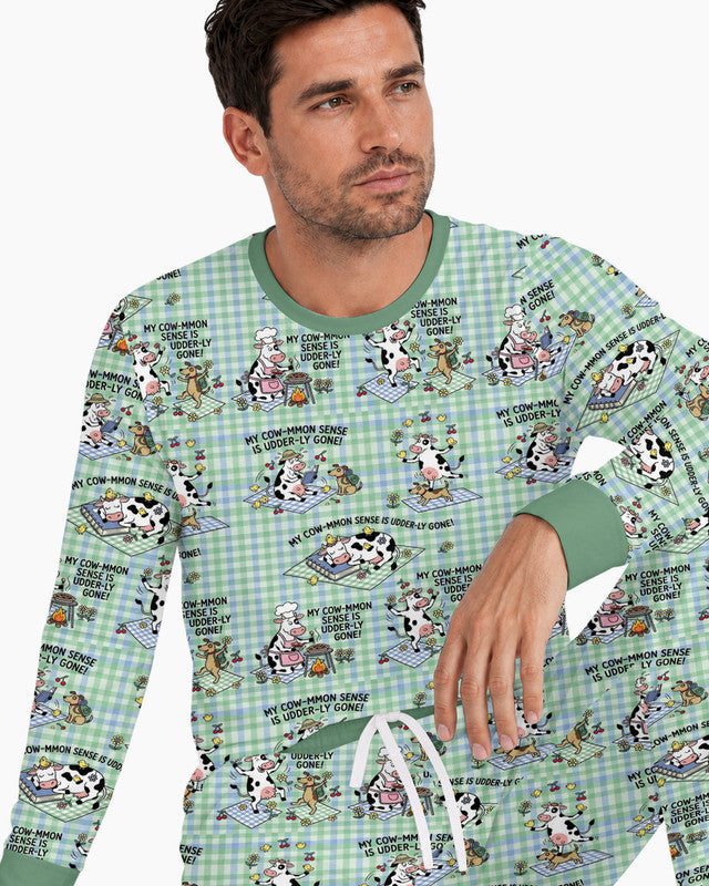 Common Sense Is Udderly Gone Bamboo Men Pajama Set