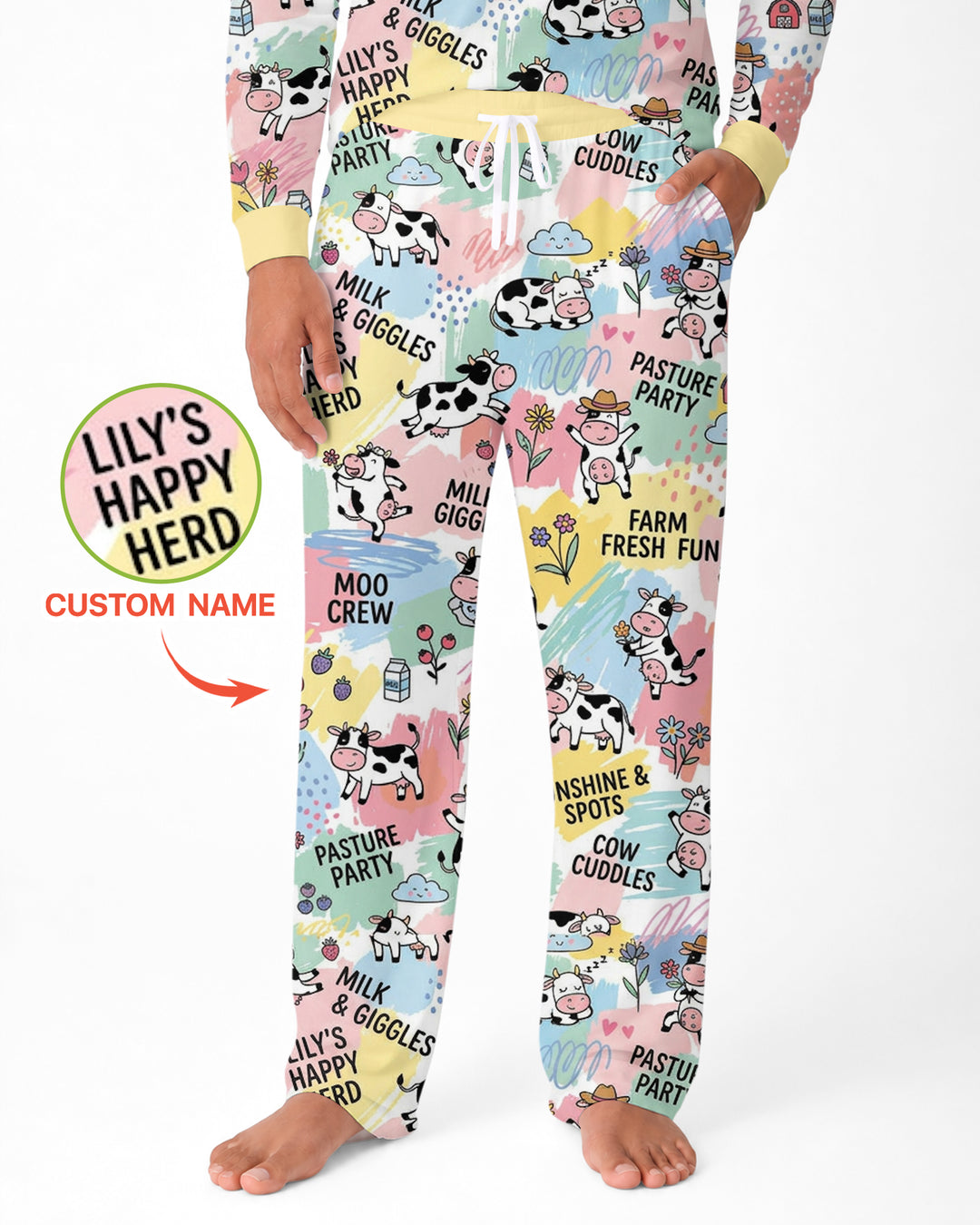 Custom Name Can’t Keep Us In The Barn Bamboo Men Pajama Set