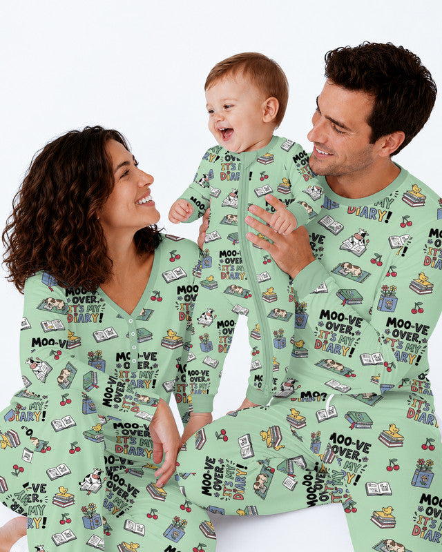Moove Over Its My Diary Bamboo Men Pajama Set