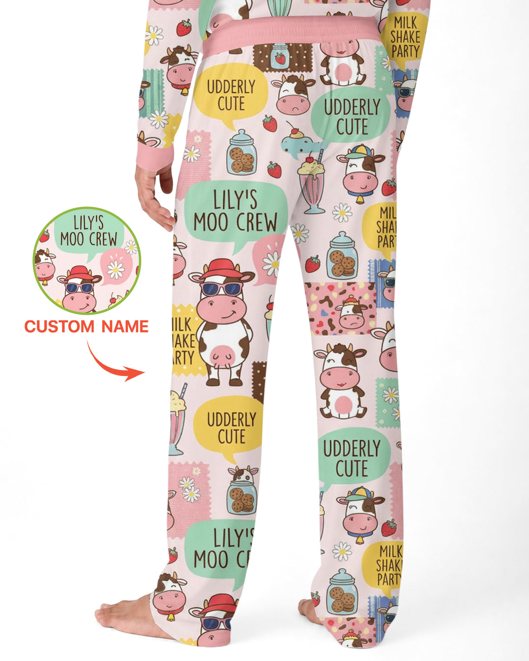 Custom Name The Milkshake Secret Society Bamboo Men Pajama Set