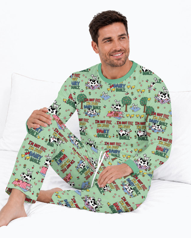 I'm Not Fat I'm Just Dairy Built Bamboo Men Pajama Set