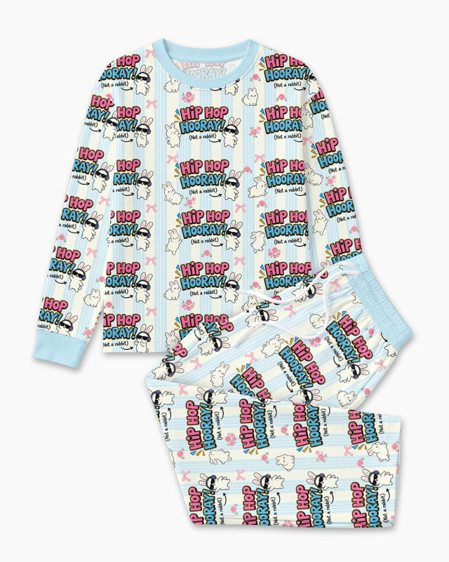 Hip Hop Bunny Bamboo Men Pajama Set