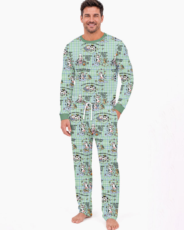 Common Sense Is Udderly Gone Bamboo Men Pajama Set