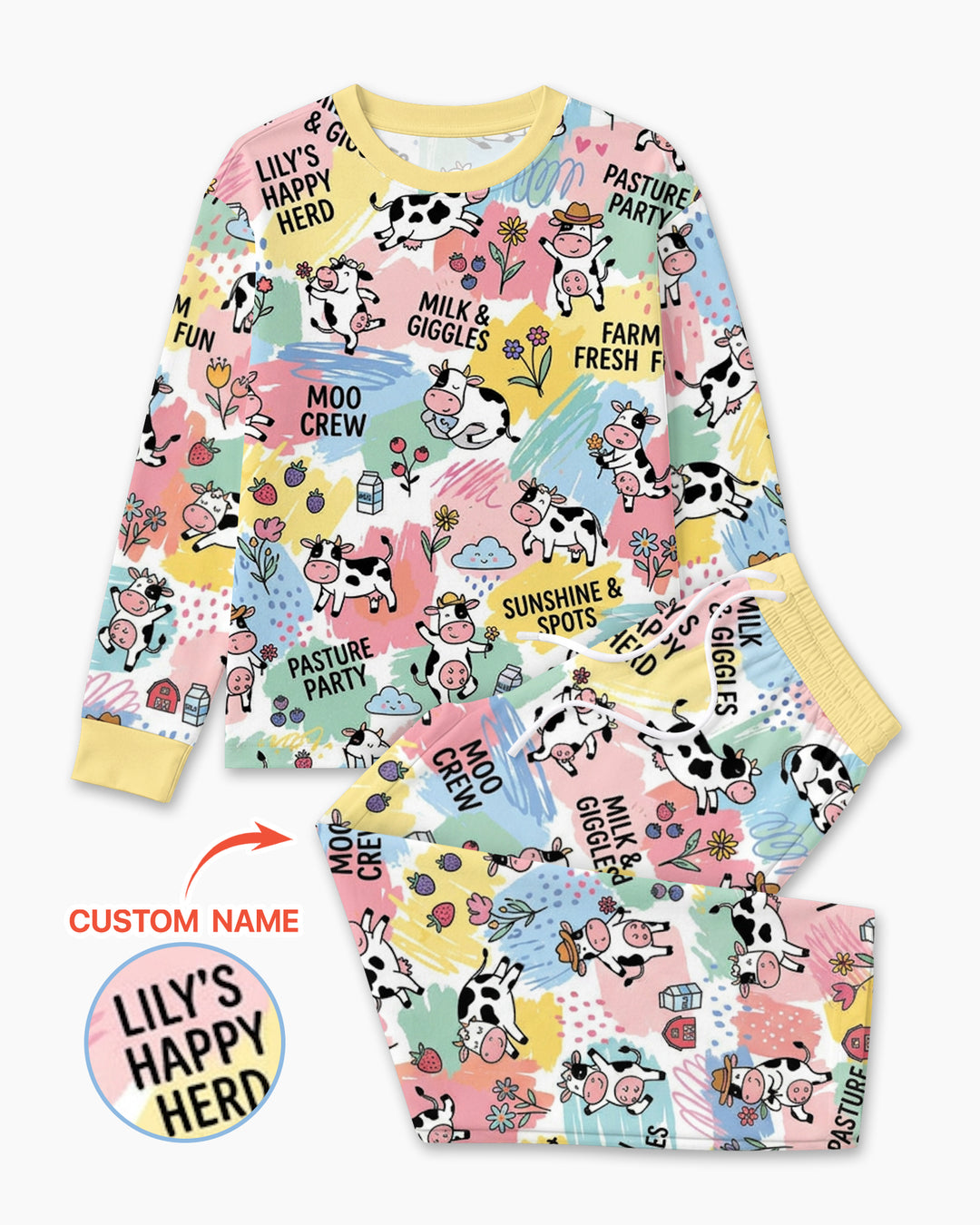Custom Name Can’t Keep Us In The Barn Bamboo Men Pajama Set