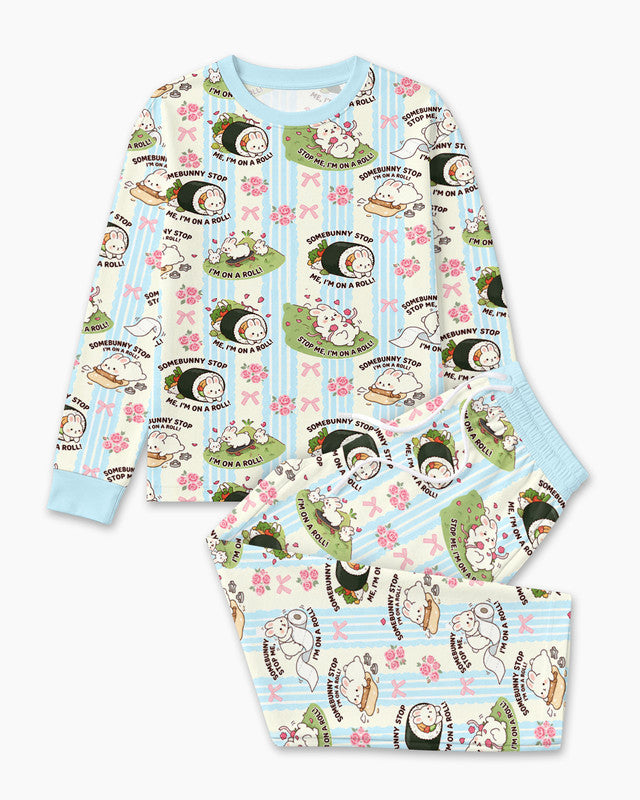 Bunny On A Roll Bamboo Men Pajama Set