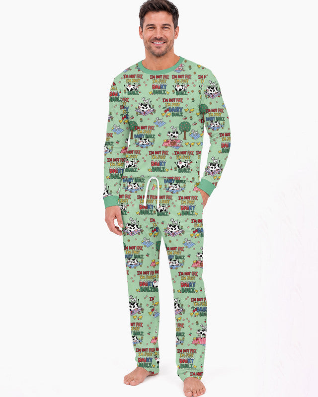 I'm Not Fat I'm Just Dairy Built Bamboo Men Pajama Set