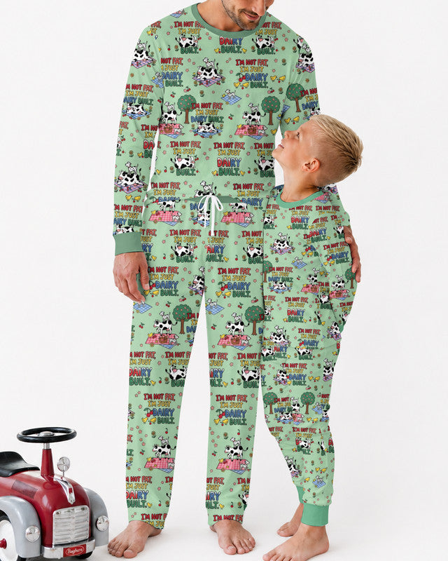 I'm Not Fat I'm Just Dairy Built Bamboo Men Pajama Set