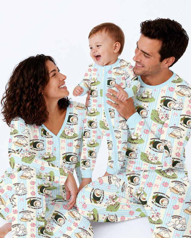Bunny On A Roll Bamboo Men Pajama Set