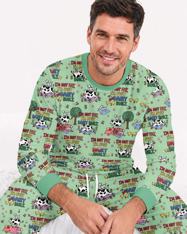 I'm Not Fat I'm Just Dairy Built Bamboo Men Pajama Set