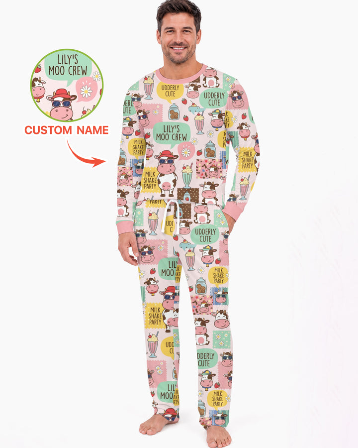 Custom Name The Milkshake Secret Society Bamboo Men Pajama Set