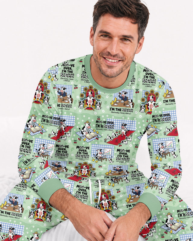 Moove Over Im The Boss Bamboo Men Pajama Set