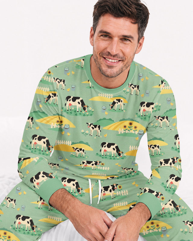 Pasture Sunlit Waltz Bamboo Men Pajama Set