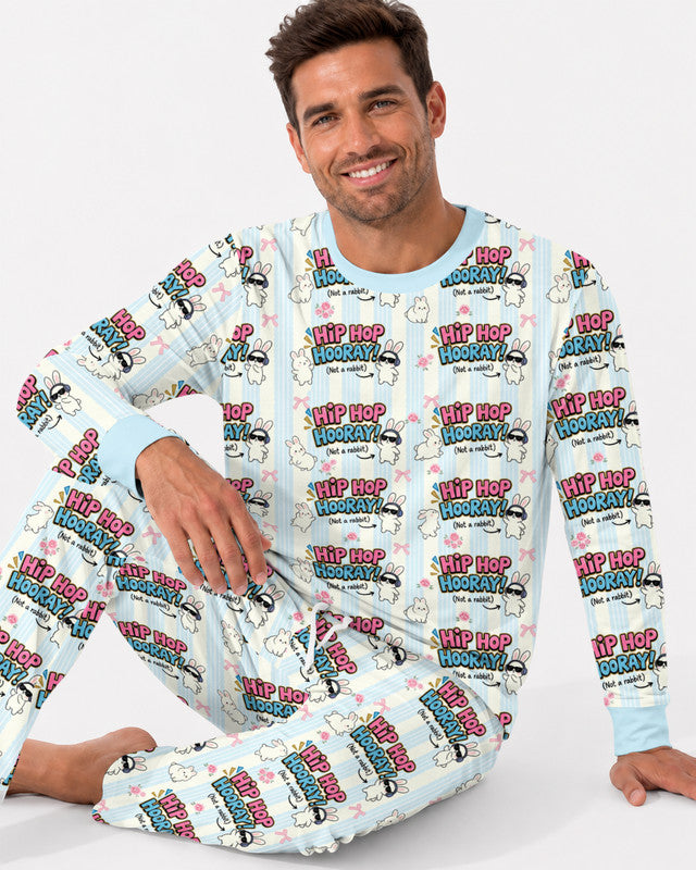 Hip Hop Bunny Bamboo Men Pajama Set