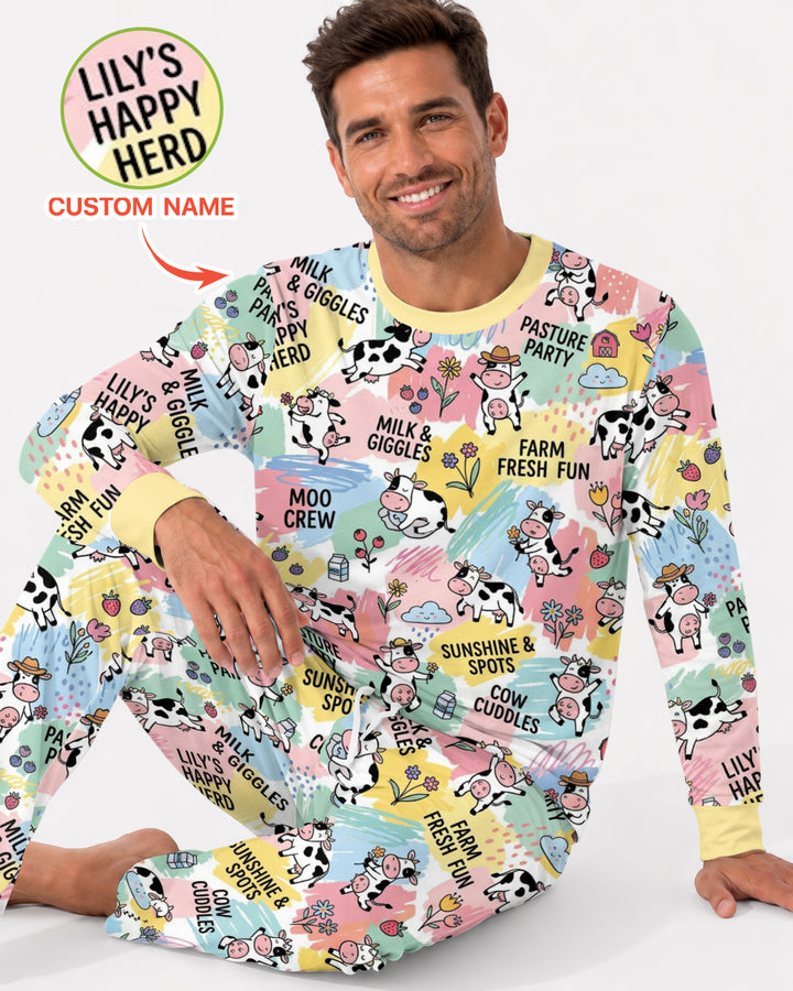Custom Name Can’t Keep Us In The Barn Bamboo Men Pajama Set