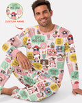 Custom Name The Milkshake Secret Society Bamboo Men Pajama Set