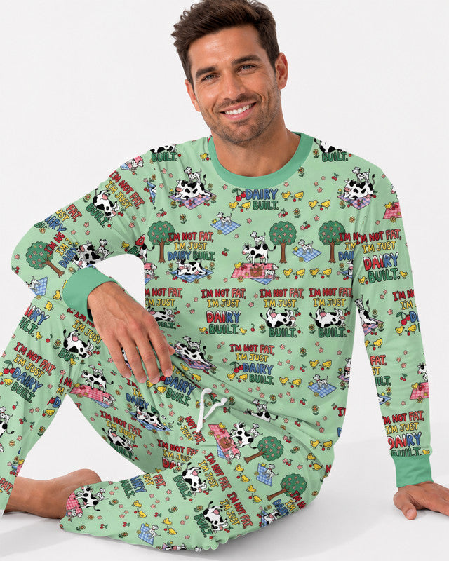 I'm Not Fat I'm Just Dairy Built Bamboo Men Pajama Set