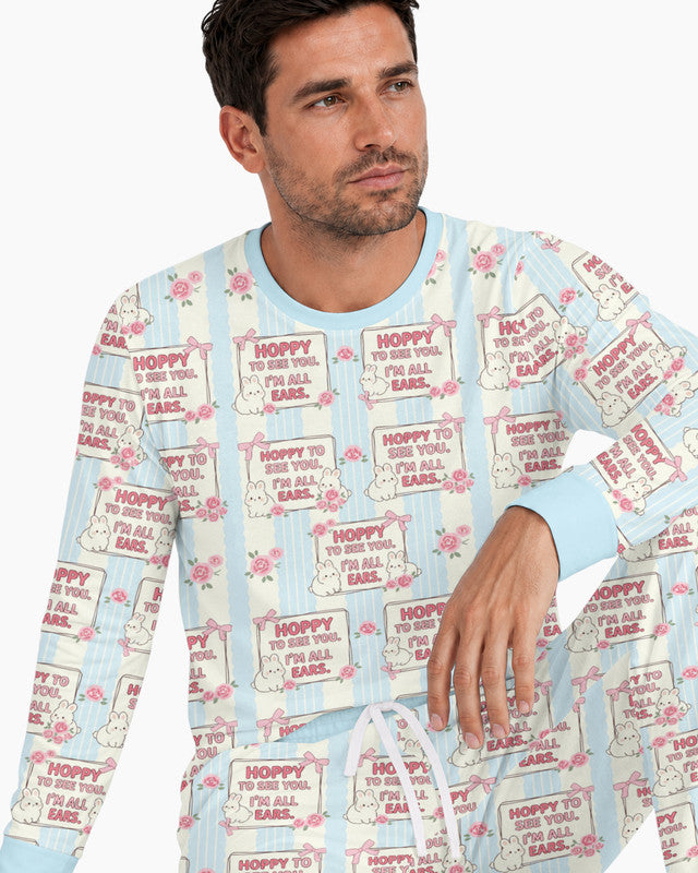 Hoppy To See You Bamboo Men Pajama Set