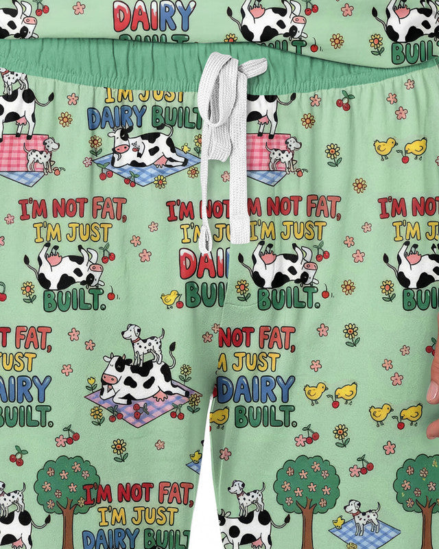 I'm Not Fat I'm Just Dairy Built Bamboo Men Pajama Set