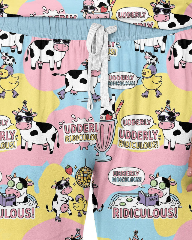 Too Ridiculous To Moo Bamboo Men Pajama Set